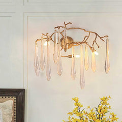 Wall Light Crystal Branch Bedroom