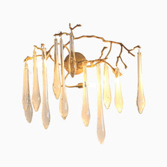 Wall Light Crystal Brass Branch
