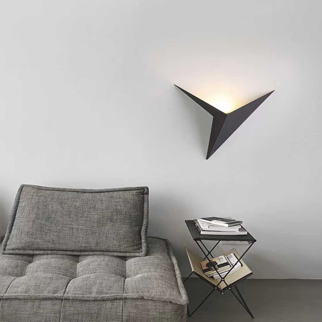 Wall Light Geometric Triangle Black Living Room