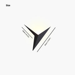 Wall Light Geometric Triangle Black Size