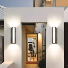 Aplique de pared LED para exterior, impermeable, IP65, color negro