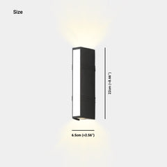 Aplique de pared LED para exterior, impermeable, IP65, color negro