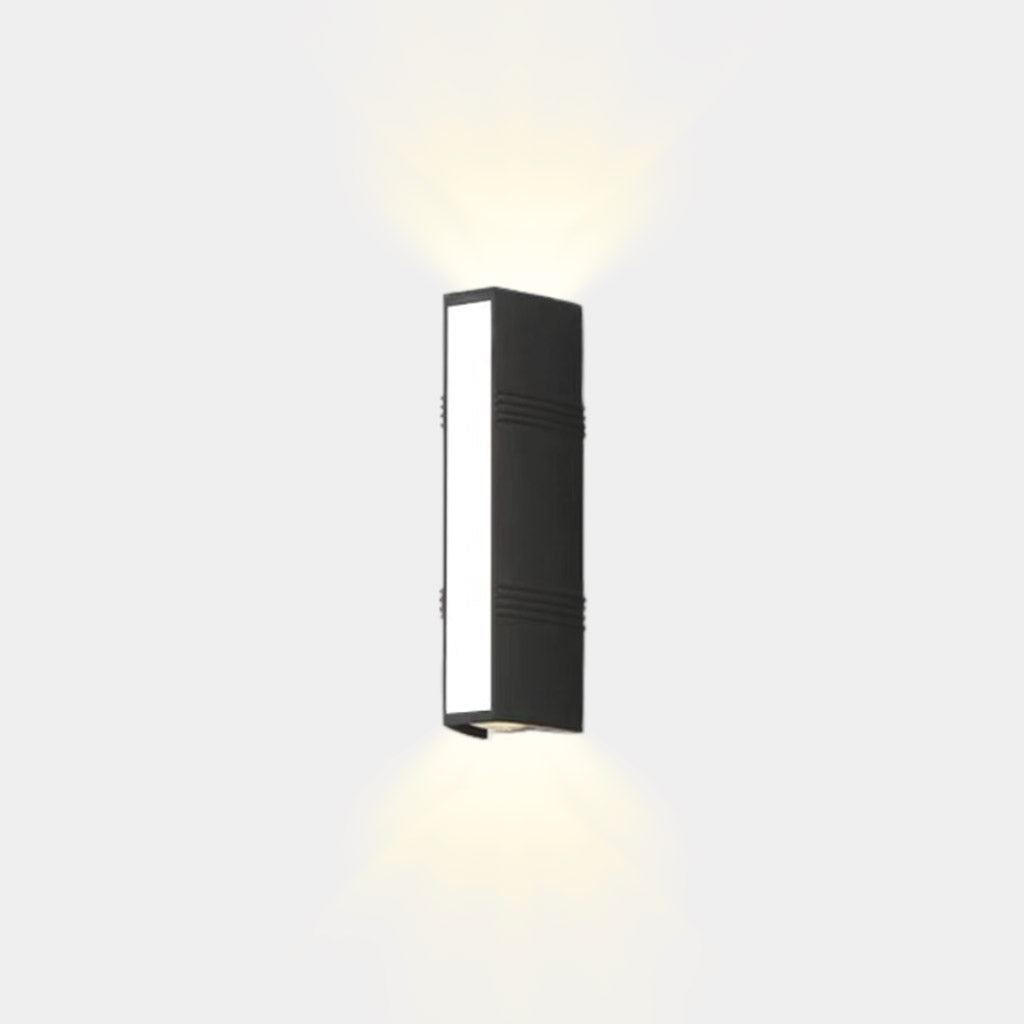 Aplique de pared LED para exterior, impermeable, IP65, color negro