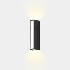 Aplique de pared LED para exterior, impermeable, IP65, color negro