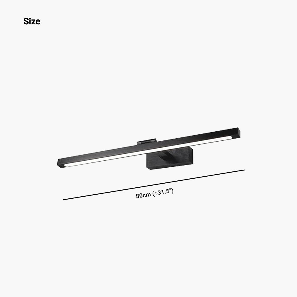 Wall Light Linear Aluminum Black Size