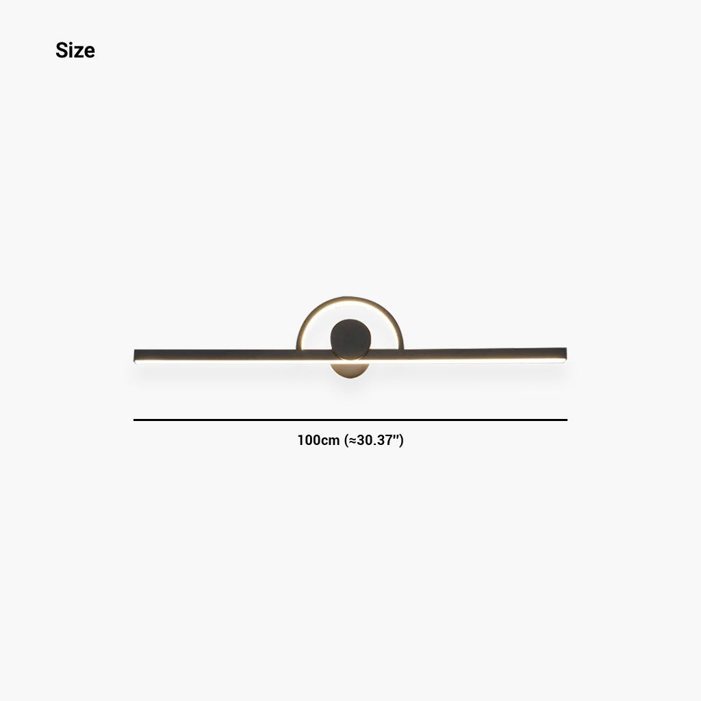 Wall Light Linear Black Picture Size