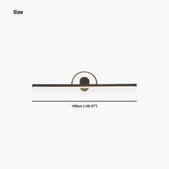 Wall Light Linear Black Picture Size