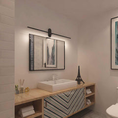 Wall Light Minimalist Linear LED Black Bathroom
