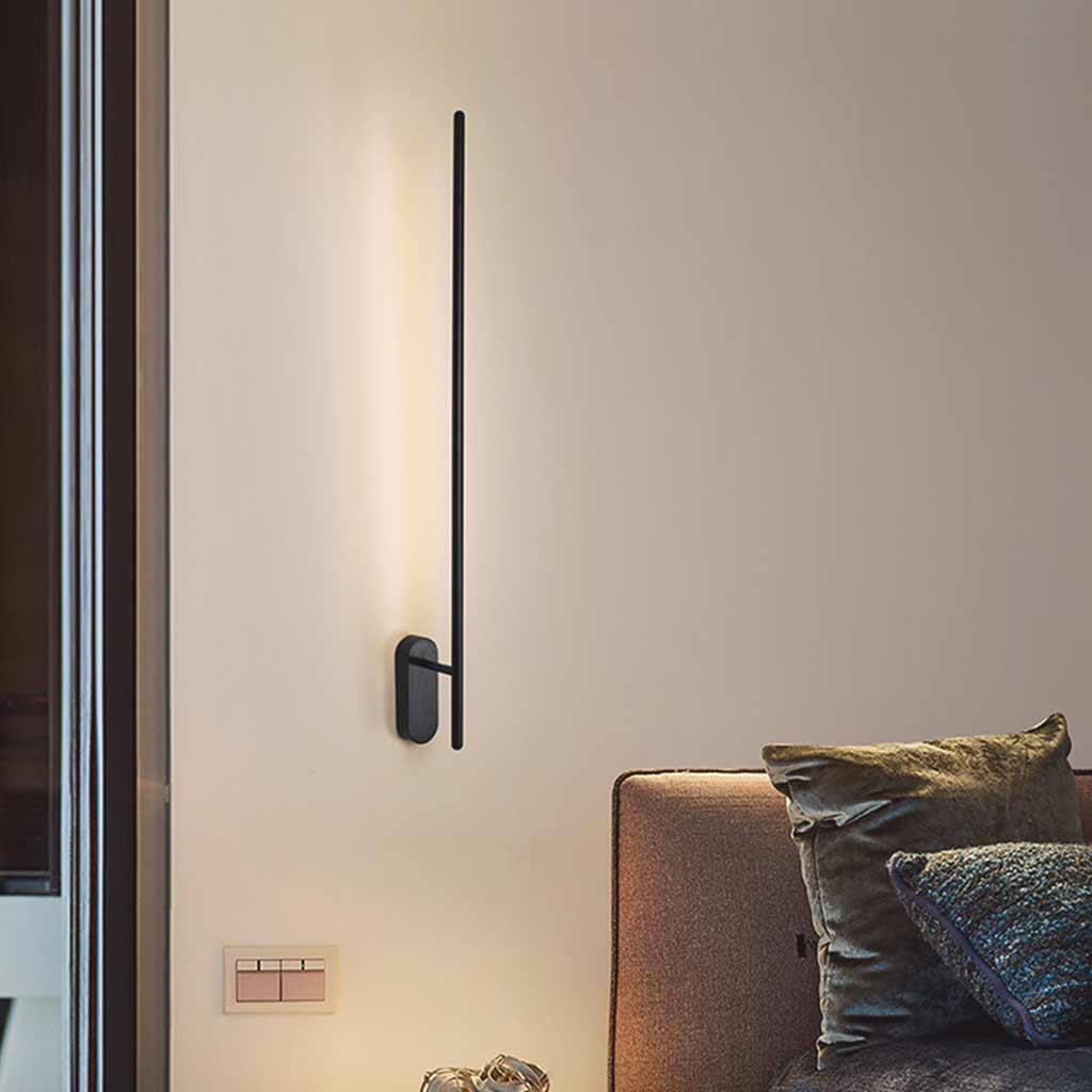 Wall Light Minimalist Linear LED Black Bedroom
