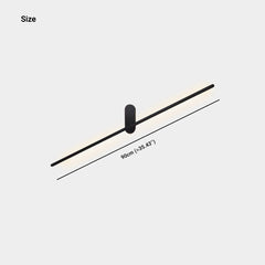 Wall Light Minimalist Linear LED Black Size