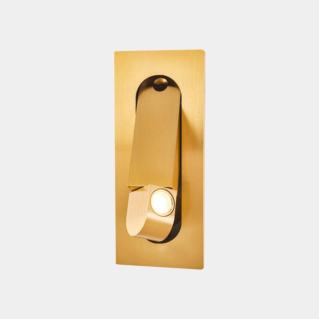 Wall Light Minimalist Recessed Adjustable LED Brass