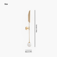 Wall Light Modern Gold Iron Size