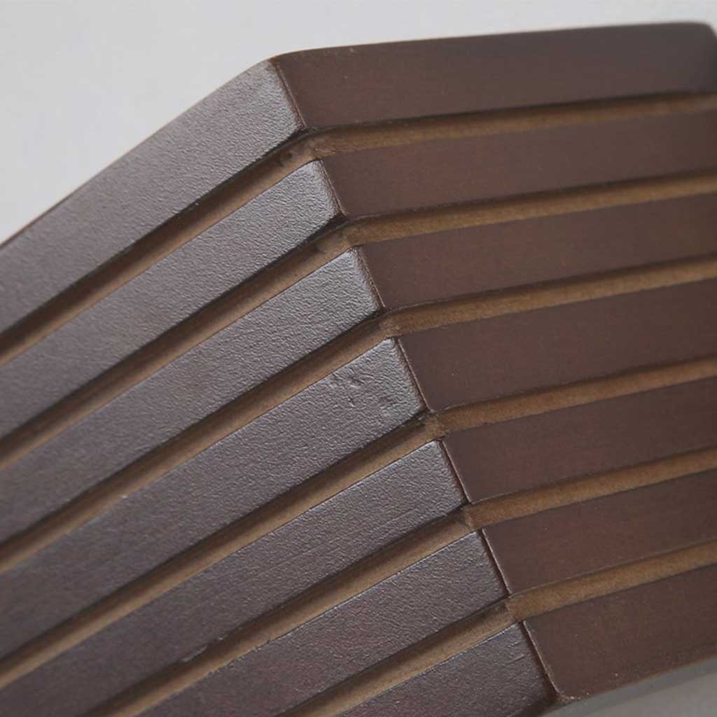 Wall Light Sconce Rectangle LED Linear Walnut Color Shade