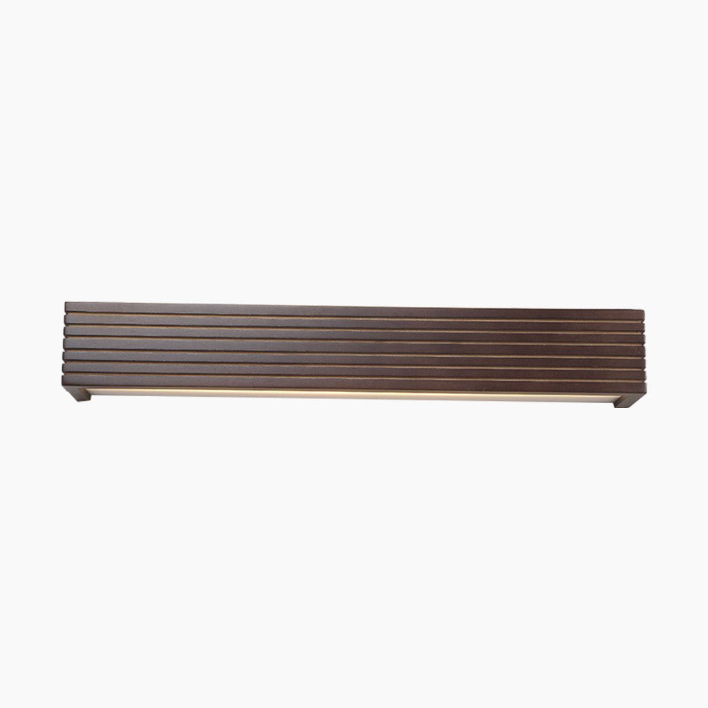 Wall Light Sconce Rectangle LED Walnut Color