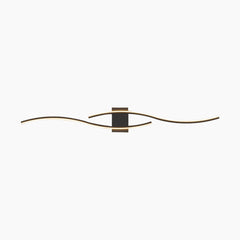 Wall Light Unique Wavy Linear LED Black