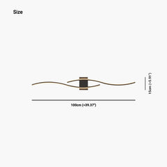 Wall Light Unique Wavy Linear LED Size