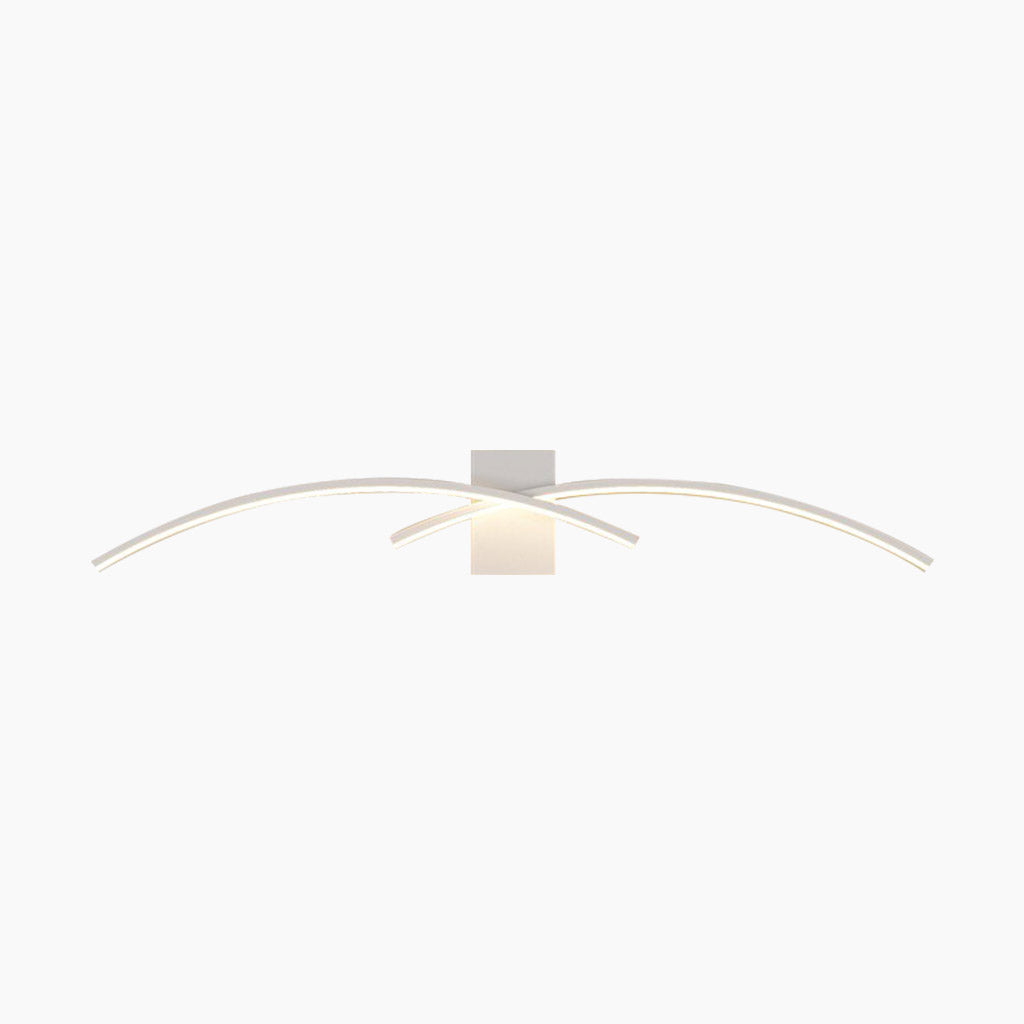 Wall Light Unique Wavy Linear White