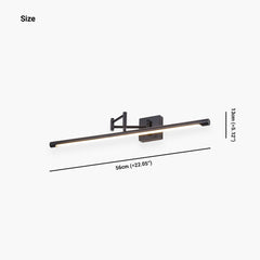 Wall Mount LED Lamp Vanity Picture Light Black Size
