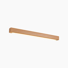 Barra illuminata a parete in legno lineare