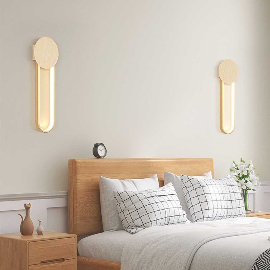 Wall Mounted Sconce 2 Light Log Color Bedroom