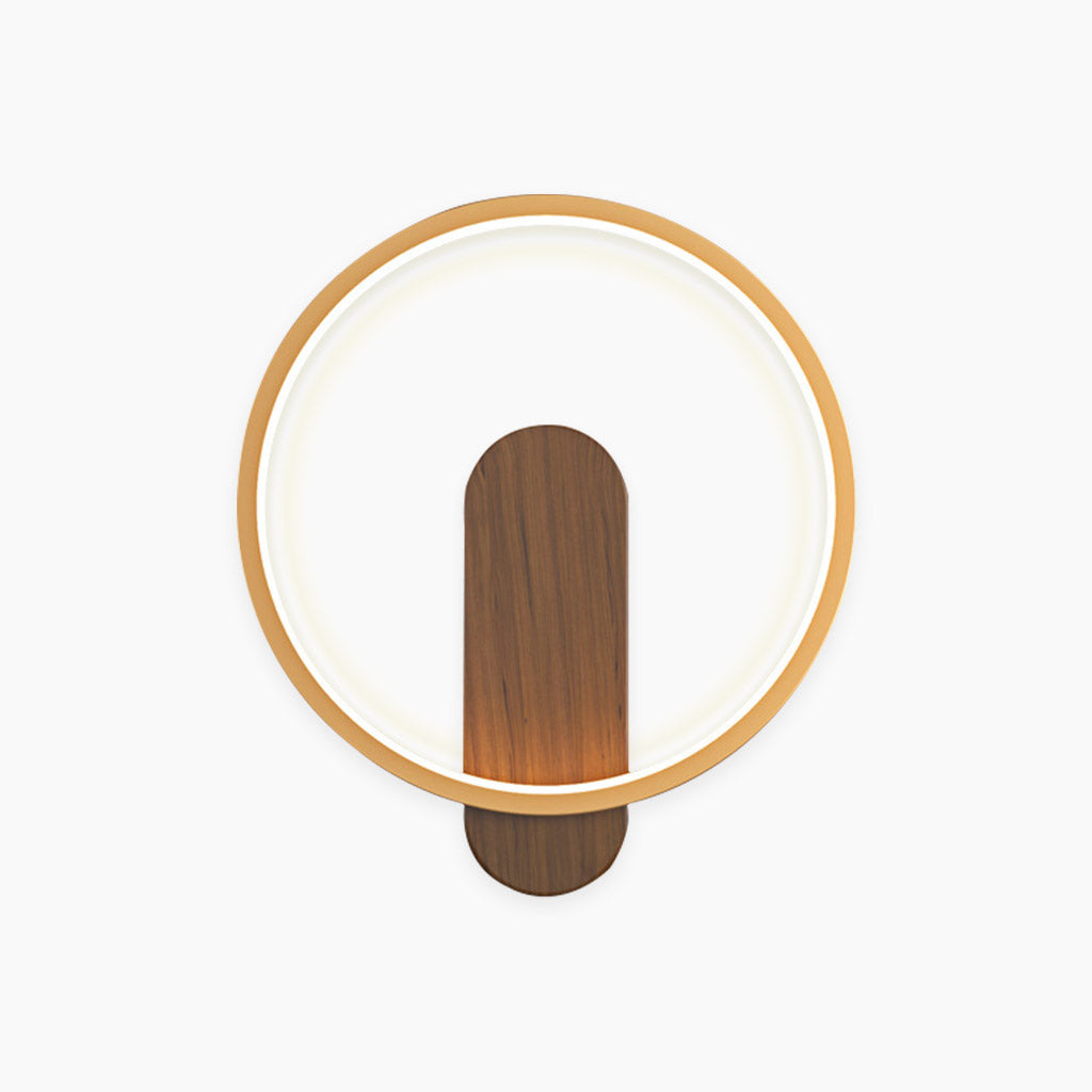 Wall Mounted Sconce Light LED Walnut Color