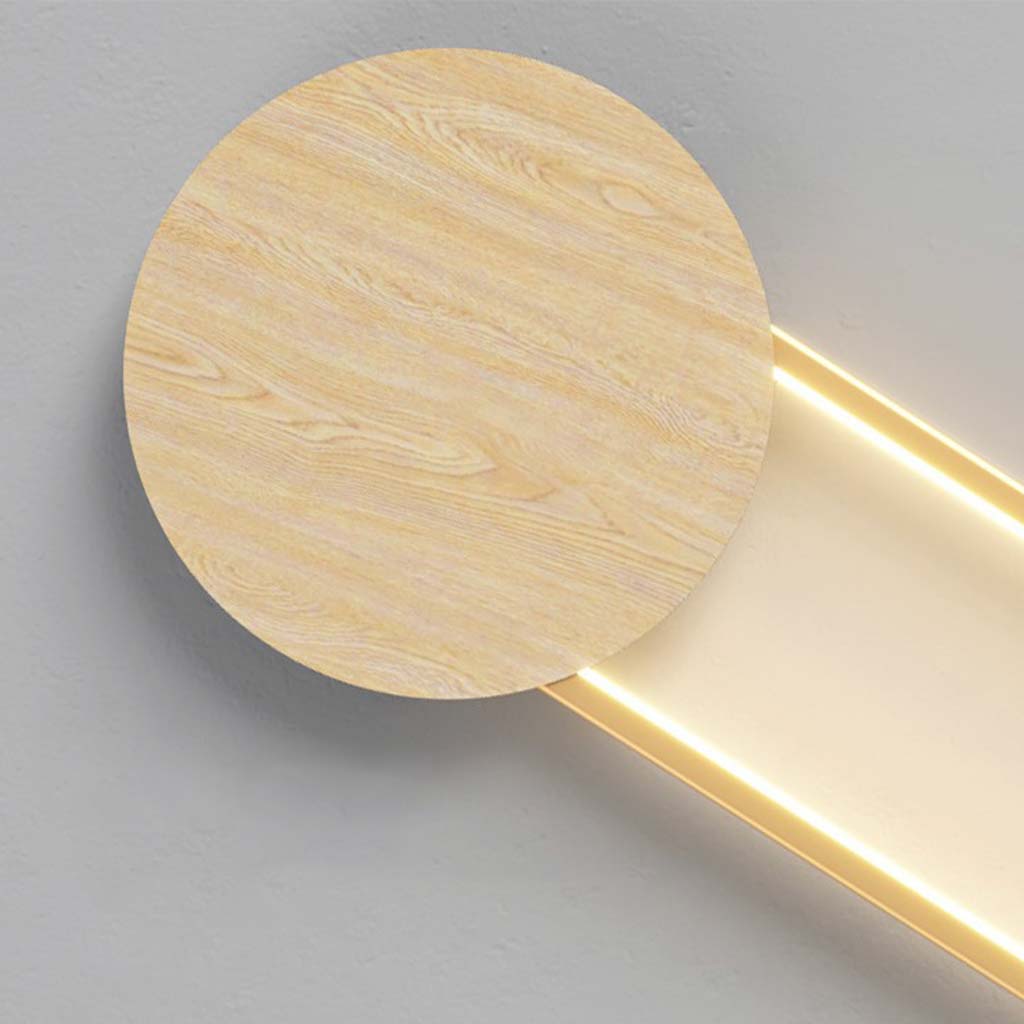 Gold Metal Long Strip LED Lights Linear Wall Mounted Sconce Lamp Bedro