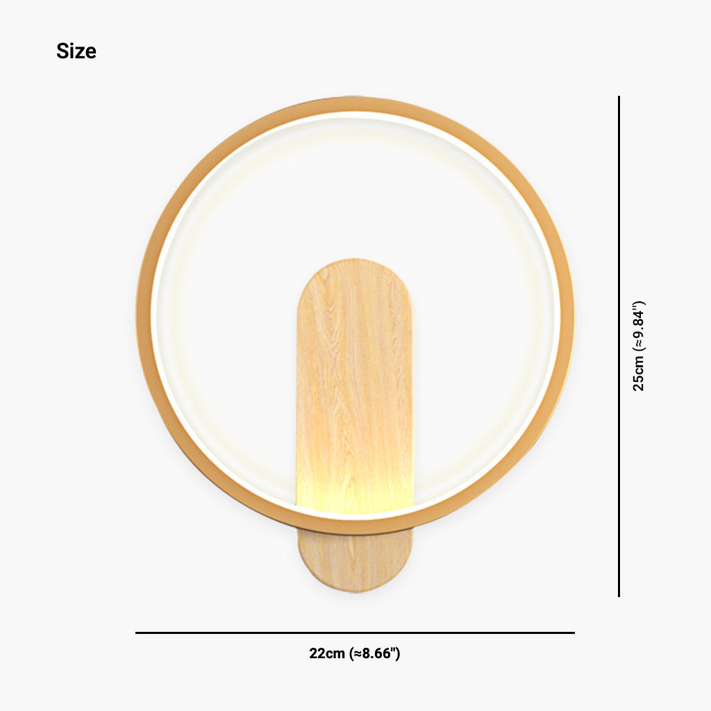Wall Mounted Sconce Light Log Color LED Size