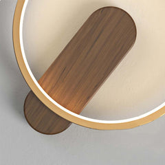 Wall Mounted Sconce Light Walnut Color Detail