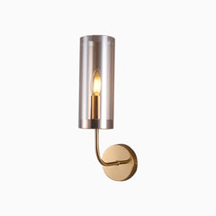 Wall Sconce Candle Glass Cylinder Amber
