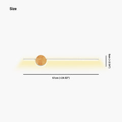 Wall Sconce Cream LED Linear Wood Log Color Size