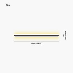 Luce con applique a parete Elegante ferro LED lineare e acrilico, 3 colori