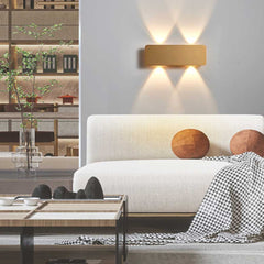Wall Sconce LED Rectangle Linear Gold Living Room