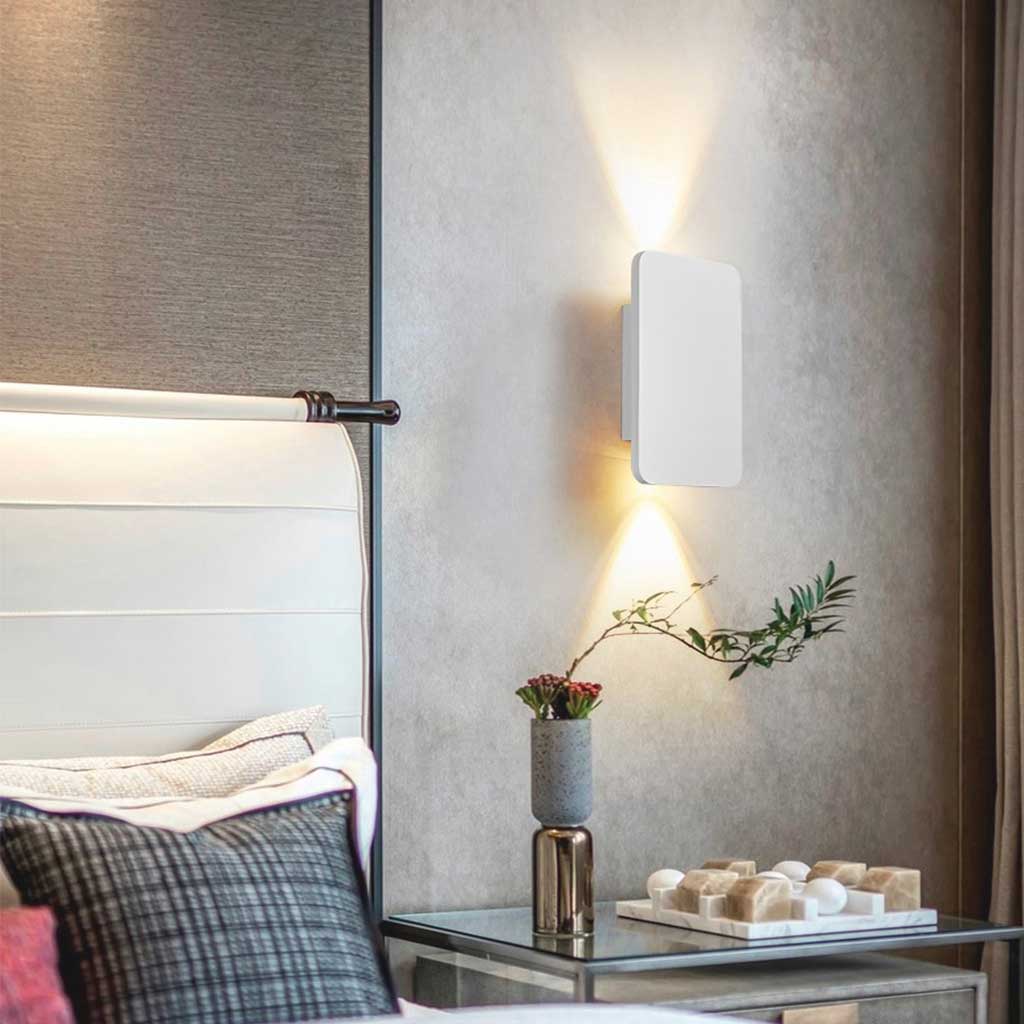 Wall Sconce LED Rectangle Linear White Bedroom