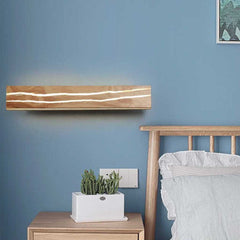 Wall Sconce LED Wooden Log Color Bedside