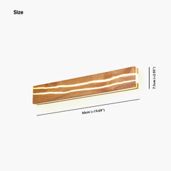 Wall Sconce LED Wooden Log Color Size