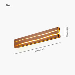 Wall Sconce LED Wooden Walnut Color Size
