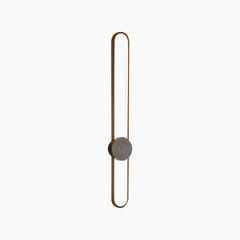 Wall Sconce Lamp Aluminum Long Oval Black