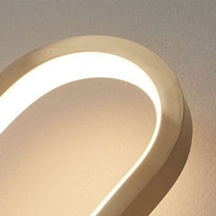 Wall Sconce Lamp Aluminum Long Oval Gold Shade
