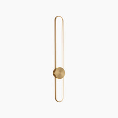 Wall Sconce Lamp Aluminum Long Oval Gold