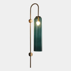 Wall Sconce Lamp Modern Glass Tube Green