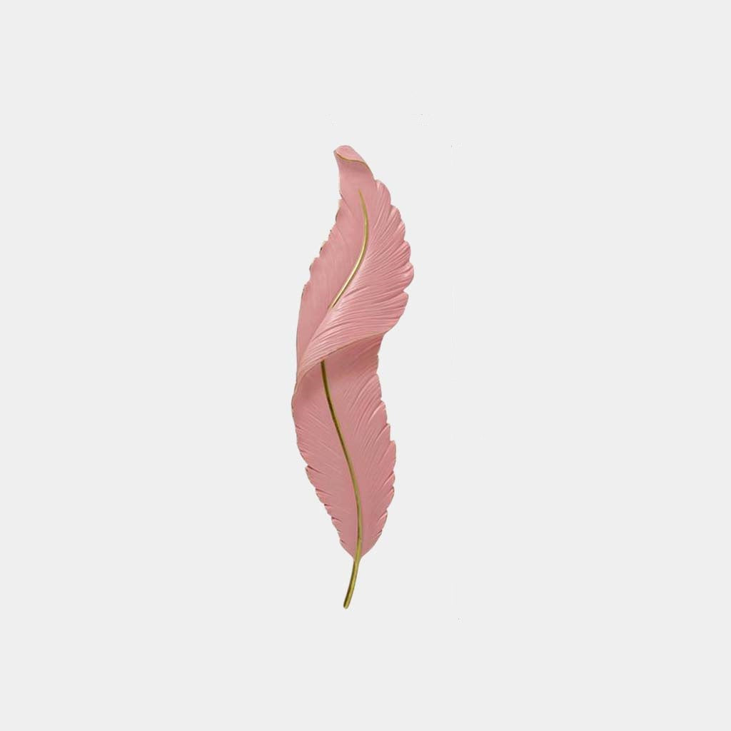 Wall Sconce Lamp Modern Resin Feather LED Dimmable Pink