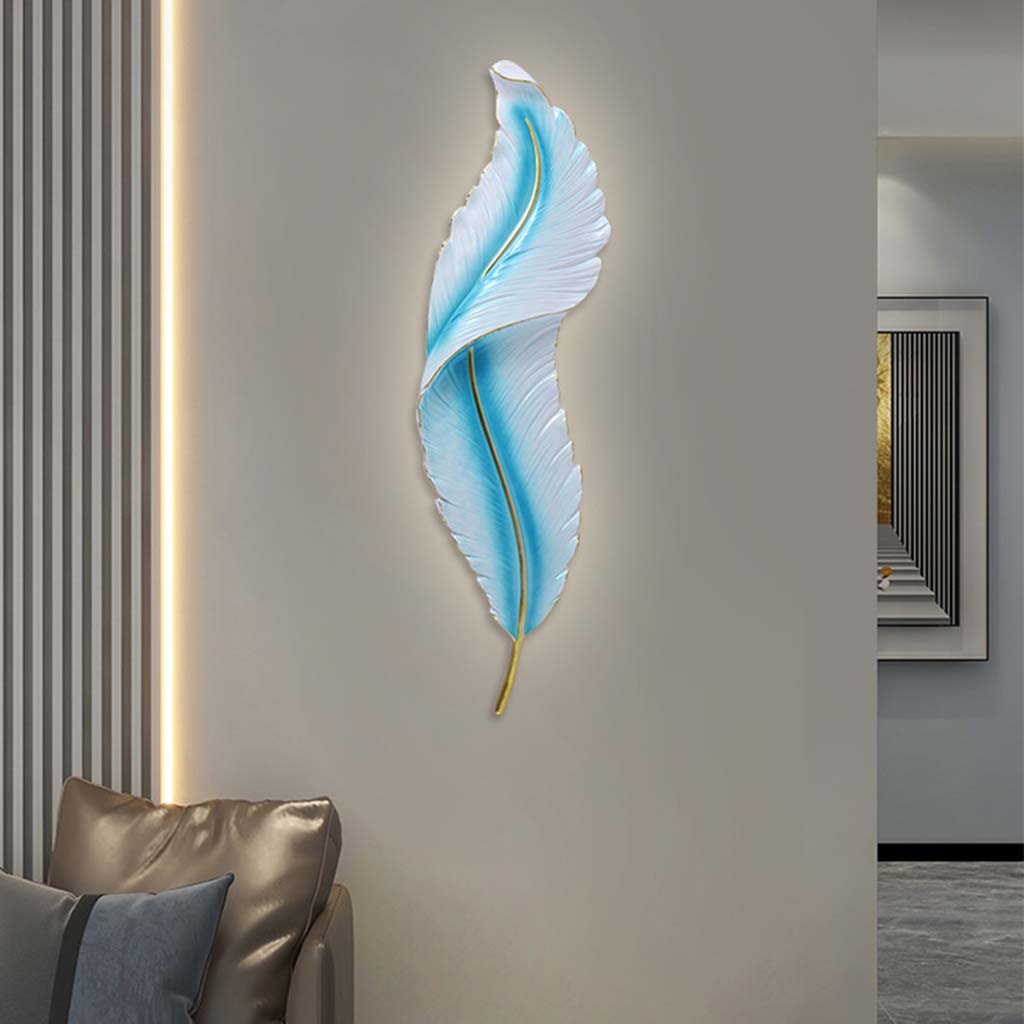 Wall Sconce Lamp Modern Resin Feather LED Dimmable Room