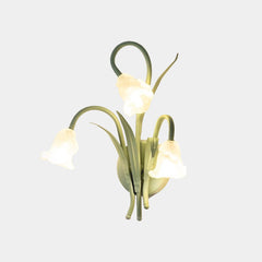 Wall Sconce Light Ambient Glass Flower Green