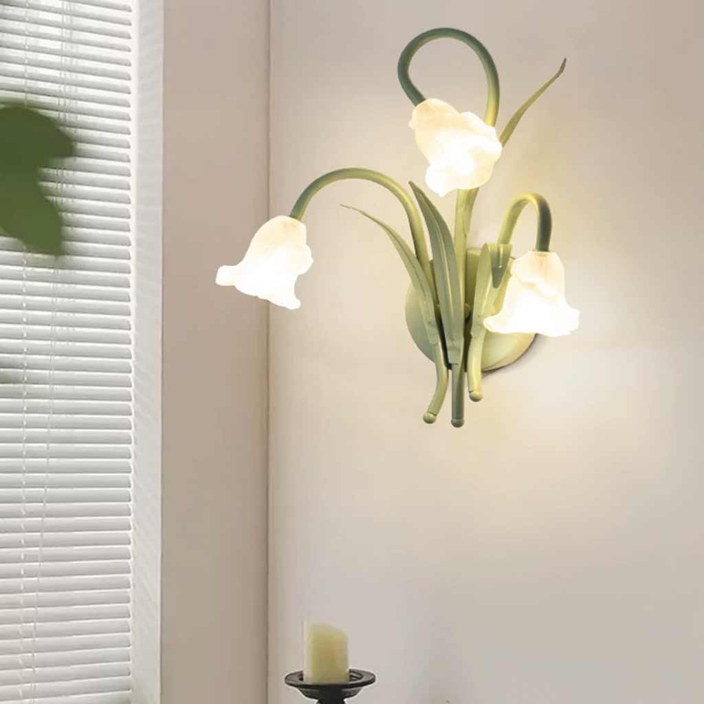 Wall Sconce Light Ambient Glass Flower Room