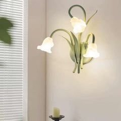 Wall Sconce Light Ambient Glass Flower Room