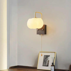 Wall Sconce Light Cream Ambient Wood Cotton Cloud Study Room