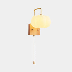 Wall Sconce Light Cream Ambient Wood Cotton