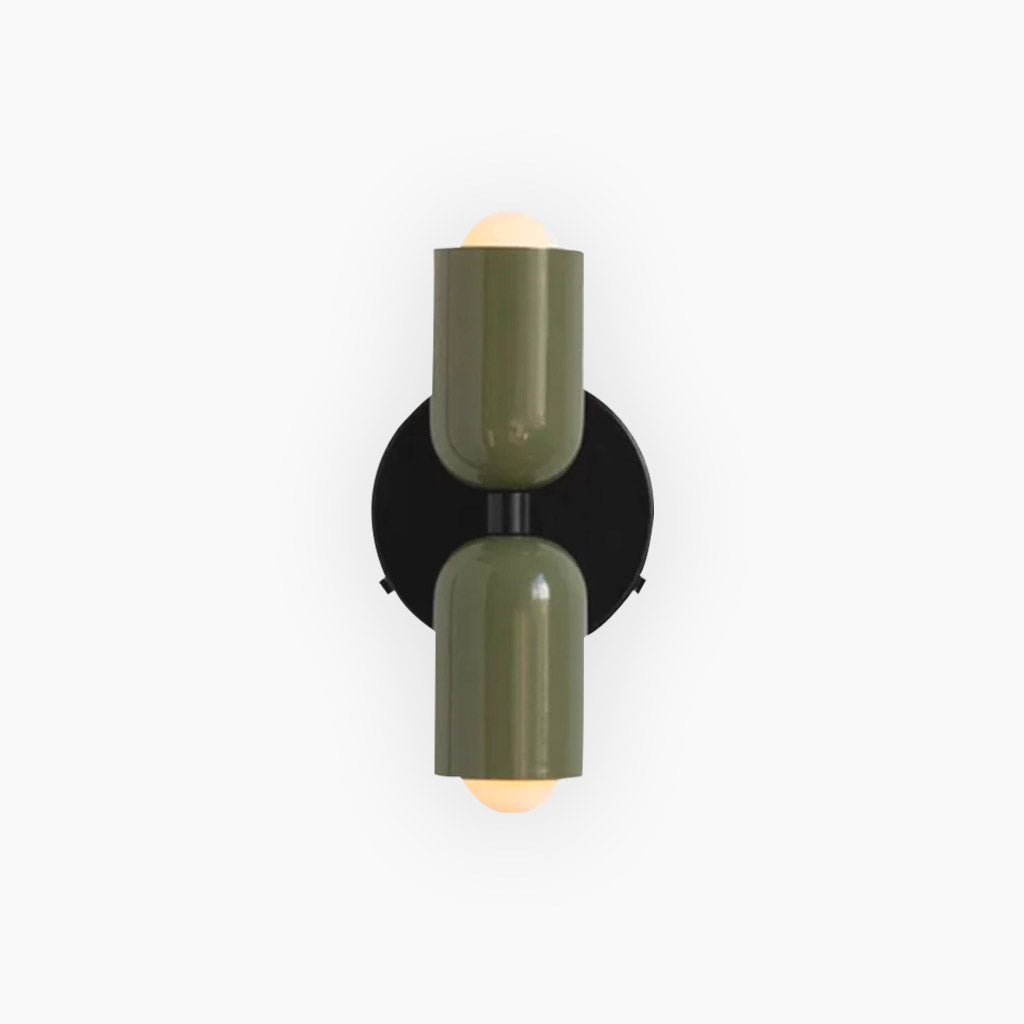 Wall Sconce Light Cream Double Head Green Green