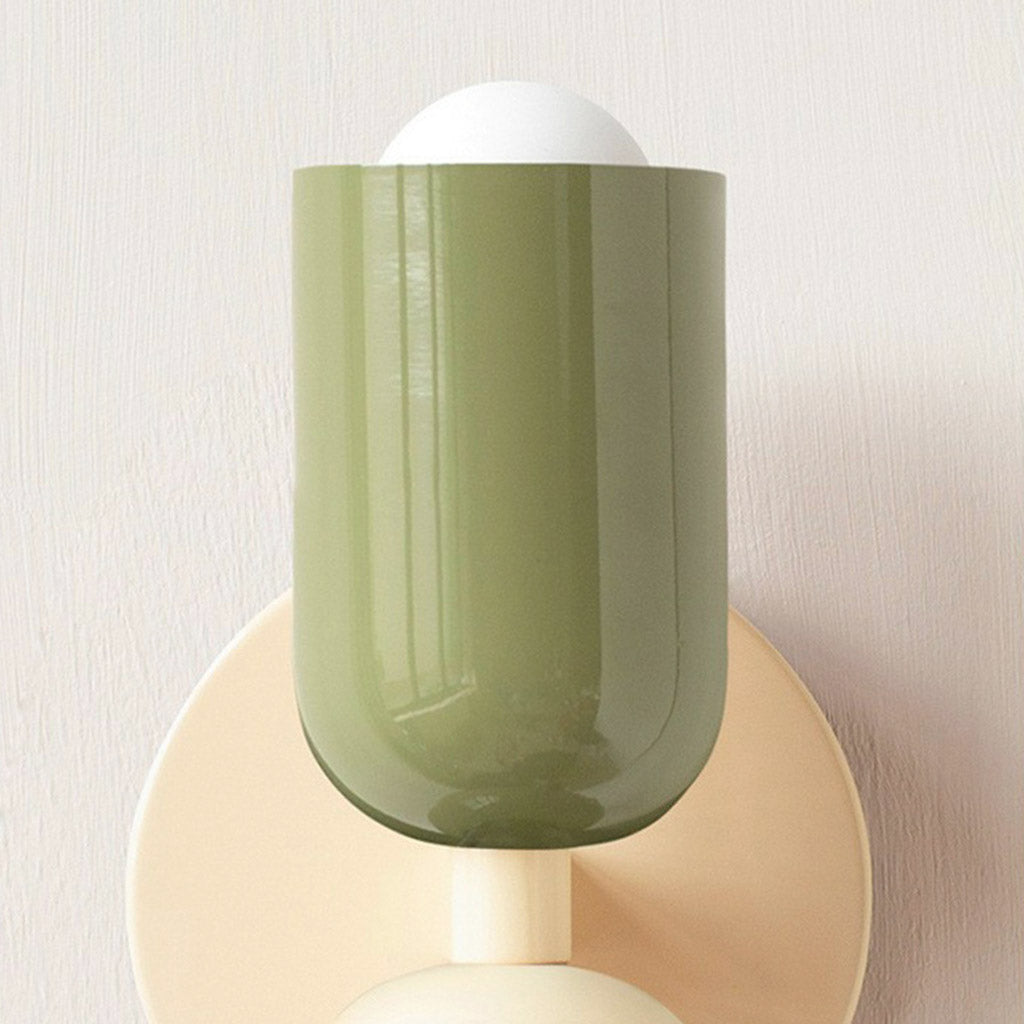 Wall Sconce Light Cream Double Head Shade