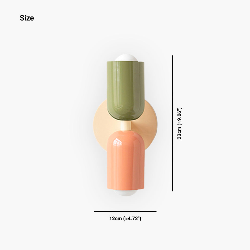 Wall Sconce Light Cream Double Head Size